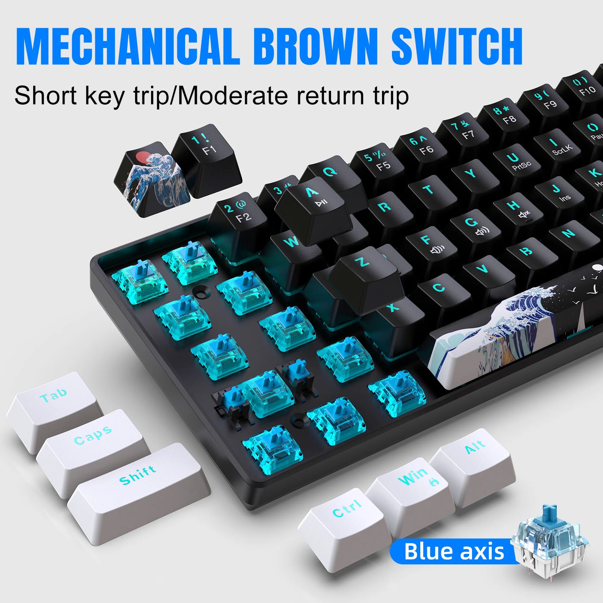 60% Mechanical Gaming Keyboard — Blue Switches & RGB