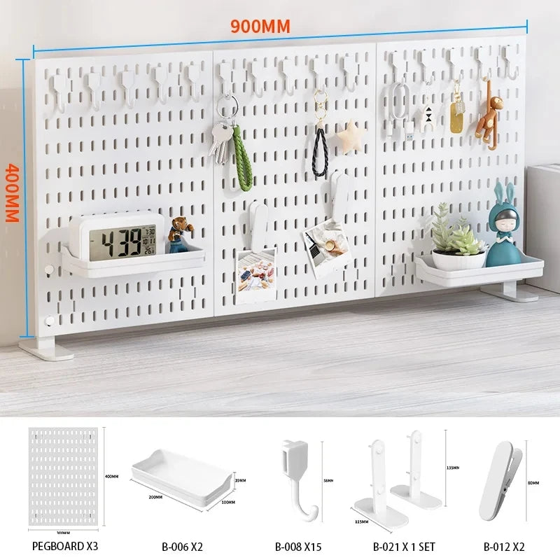 Desktop Pegboard Organizer — Headset Stand & Storage