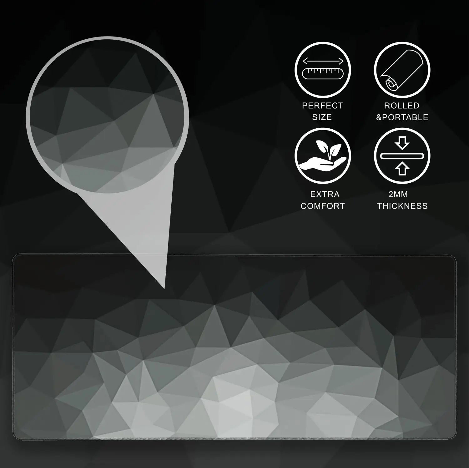 Gaming Desk Mat XL — Non-Slip, Stitched Edges