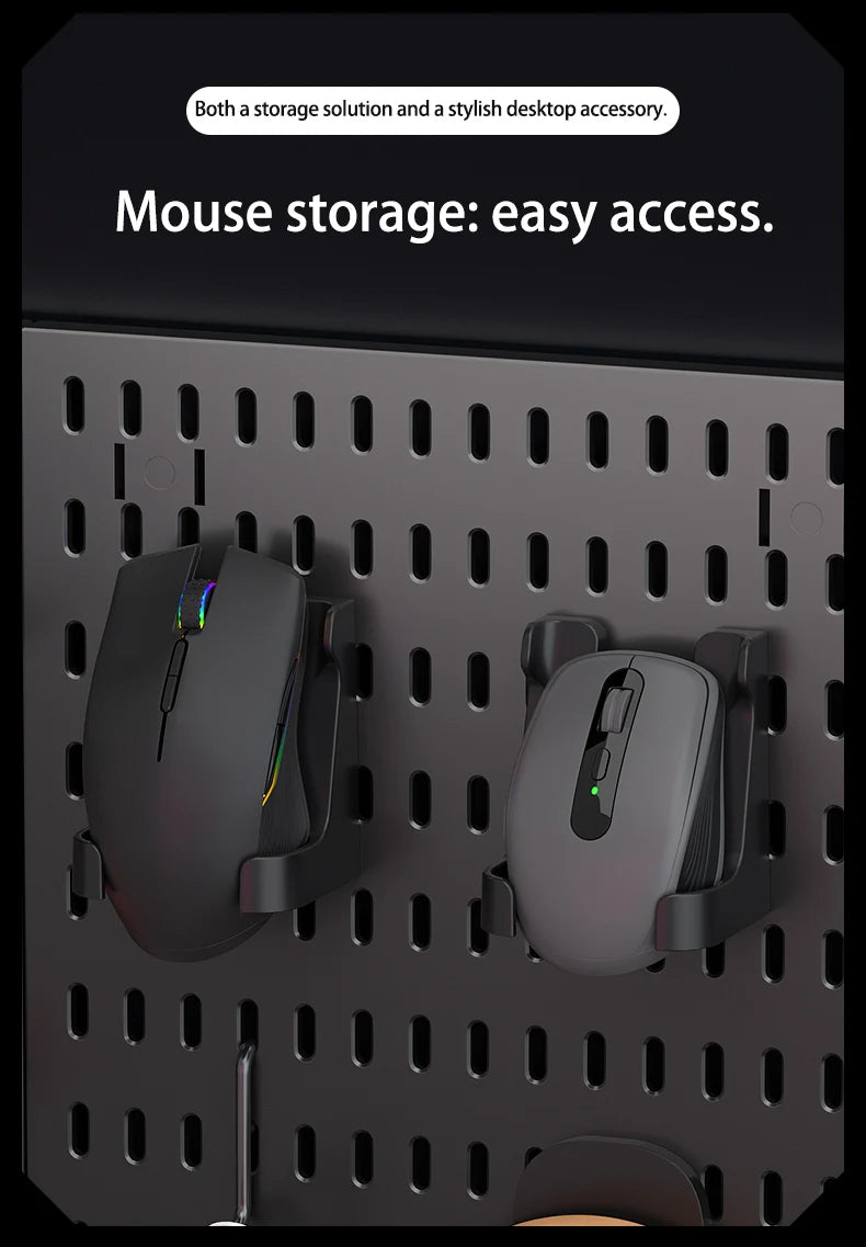 Desktop Pegboard Organizer — Headset Stand & Storage