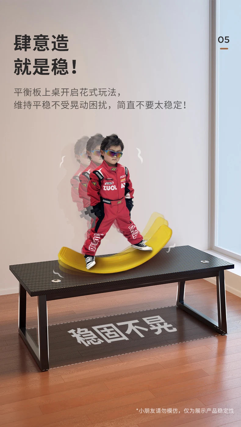 Carbon Fiber Gaming Skrivebord — Premium L-Shape 160 cm