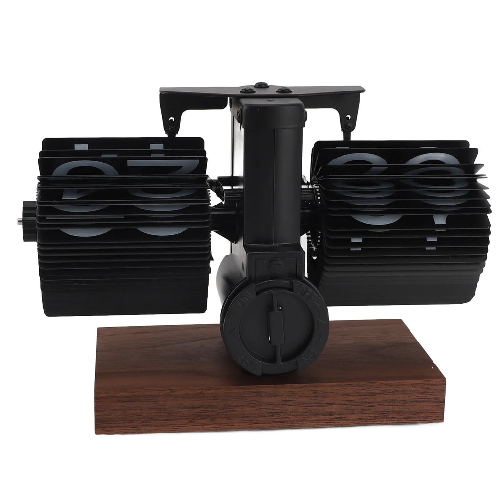 Vintage Rotary Desk Clock — Automatisk Flip Display