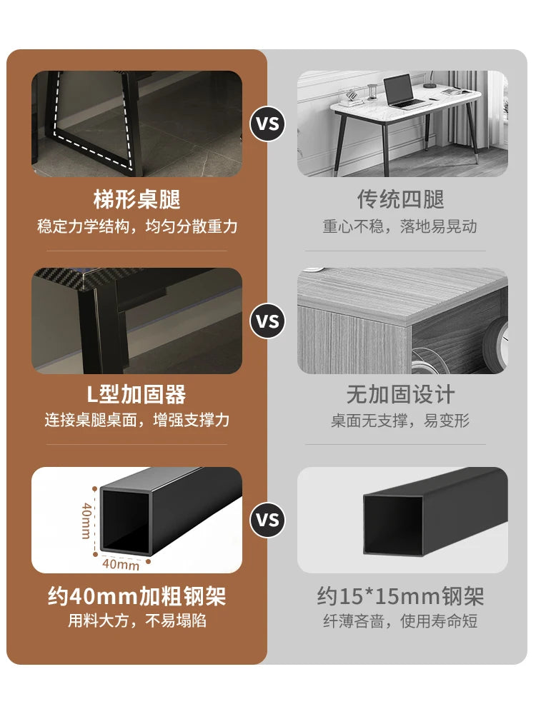 Carbon Fiber Gaming Desk — Premium 160 cm L-Shape