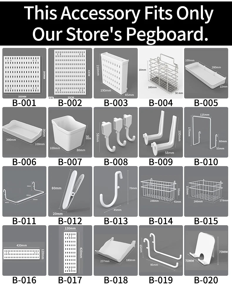 Desktop Pegboard Organizer — Headset Stand & Storage