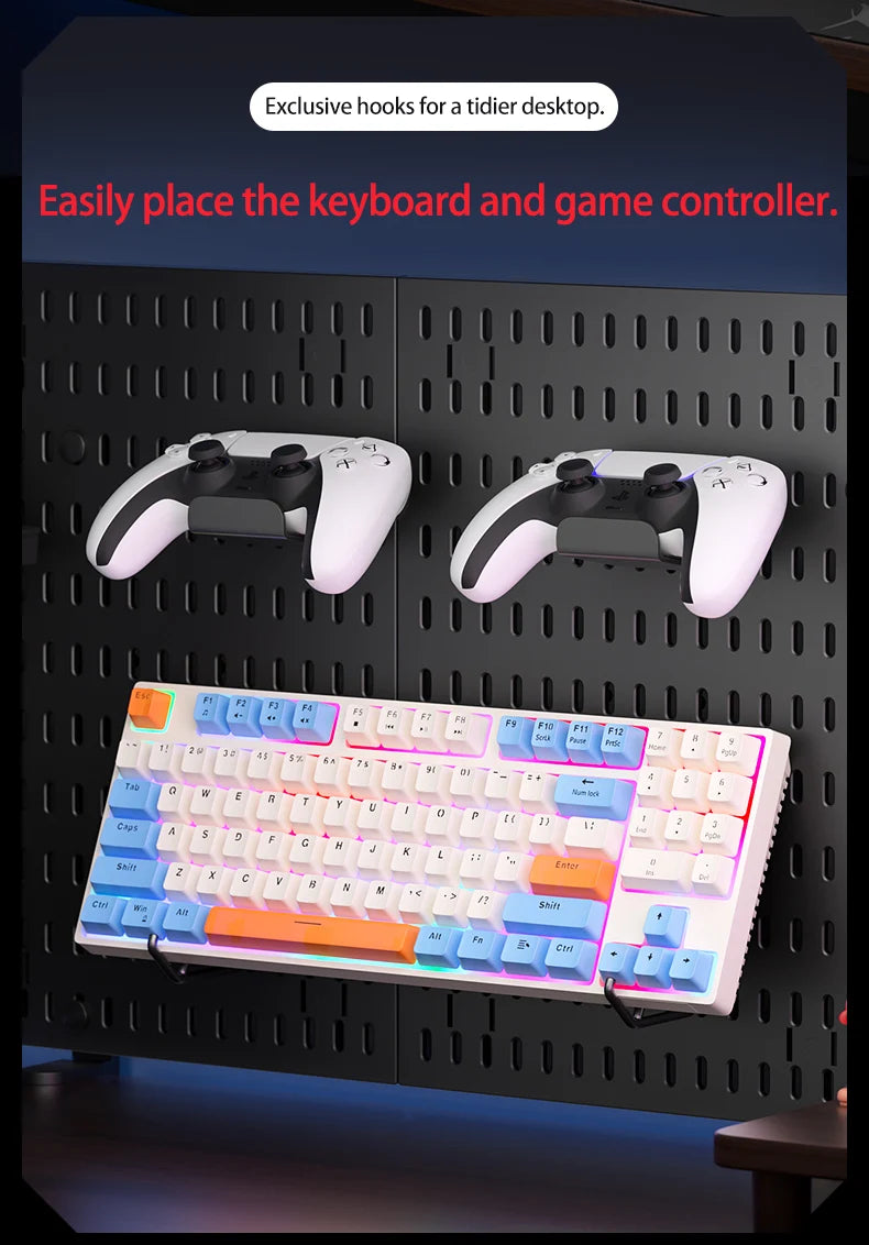 Desktop Pegboard Organizer — Headset Stand & Storage