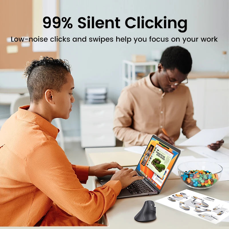UGREEN Vertikal Ergonomisk Mus — Bluetooth 5.0 & 2.4G