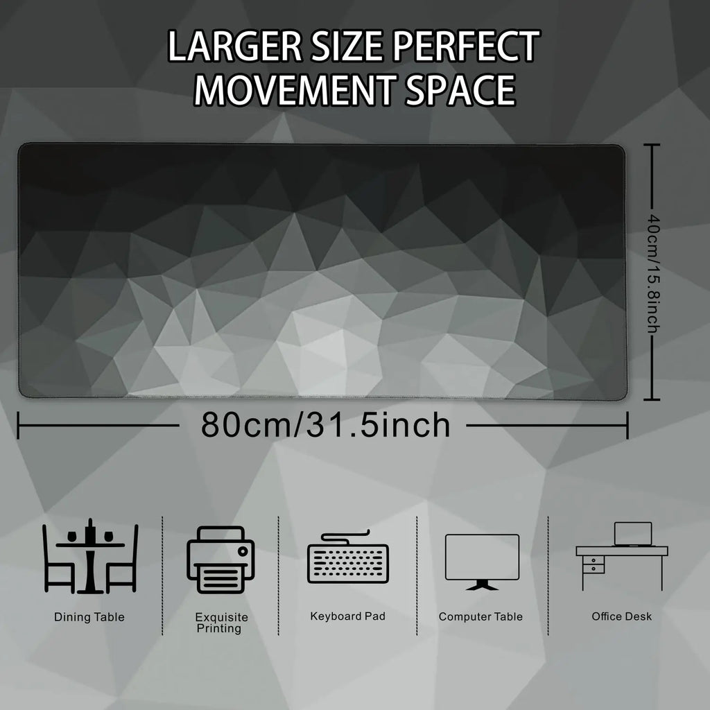 Gaming Desk Mat XL — Skridsikker, Syede Kanter