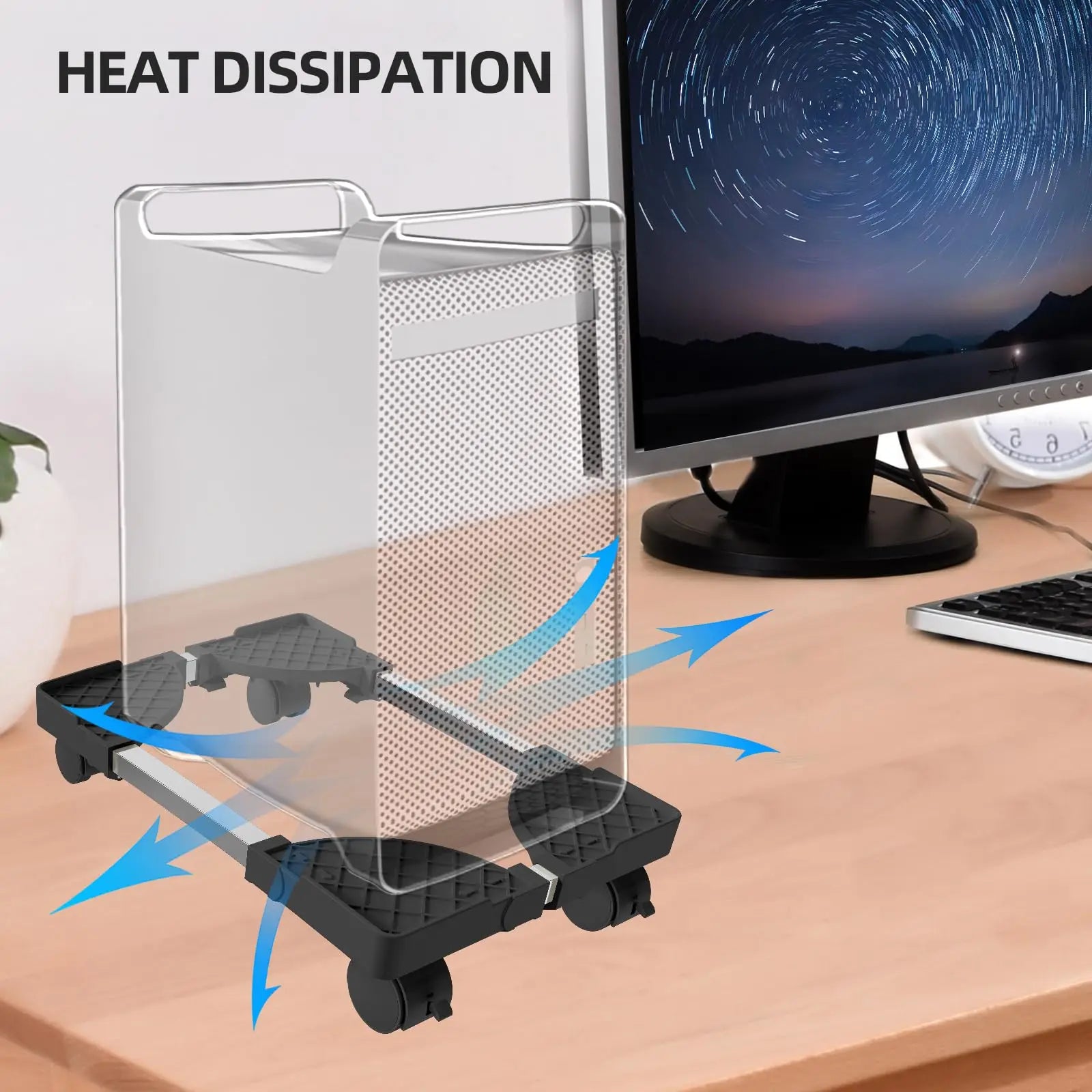 PC Tower Stand — Raised Position & Better Airflow