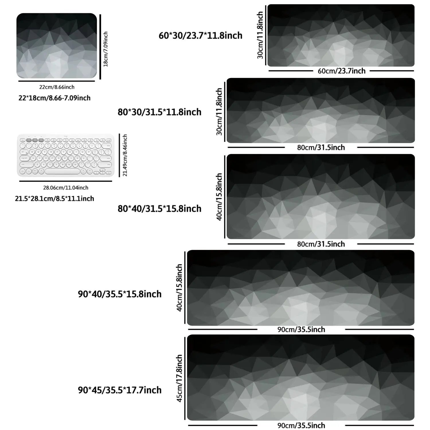 Gaming Desk Mat XL — Skridsikker, Syede Kanter