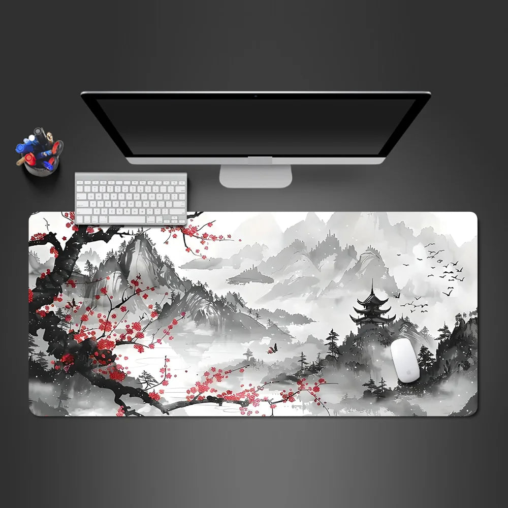 Sakura Desk Mat XL — Japanese Cherry Blossom Design