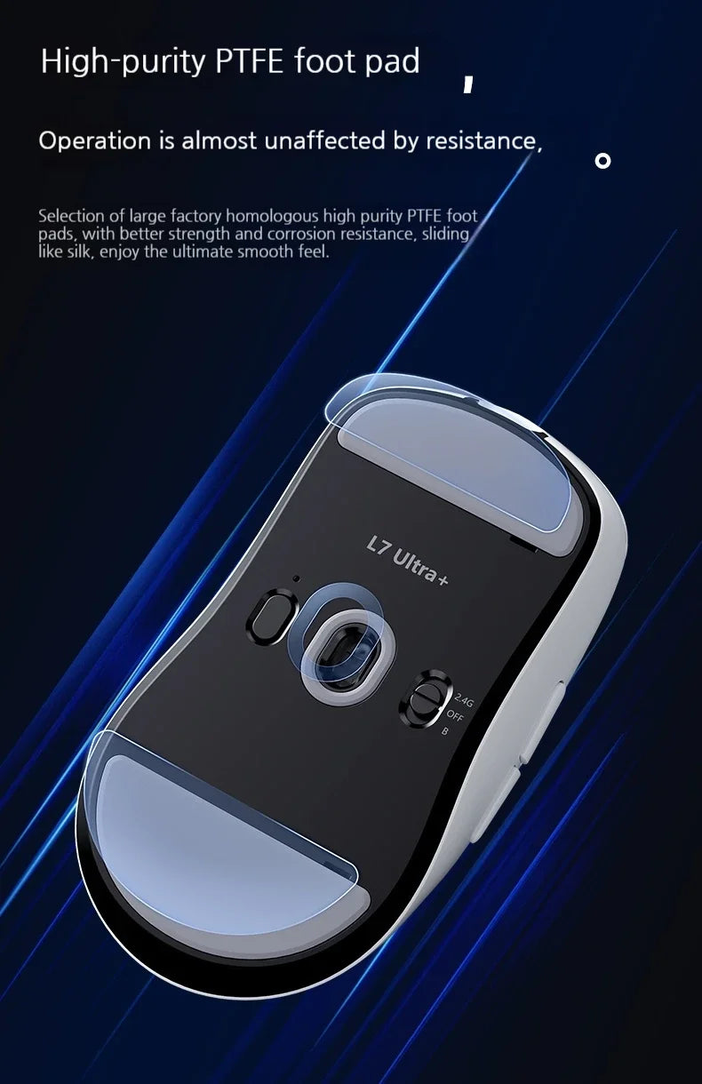 MCHOSE L7 Ultra+ Gaming Mus — PAW3950 Sensor, Trådløs
