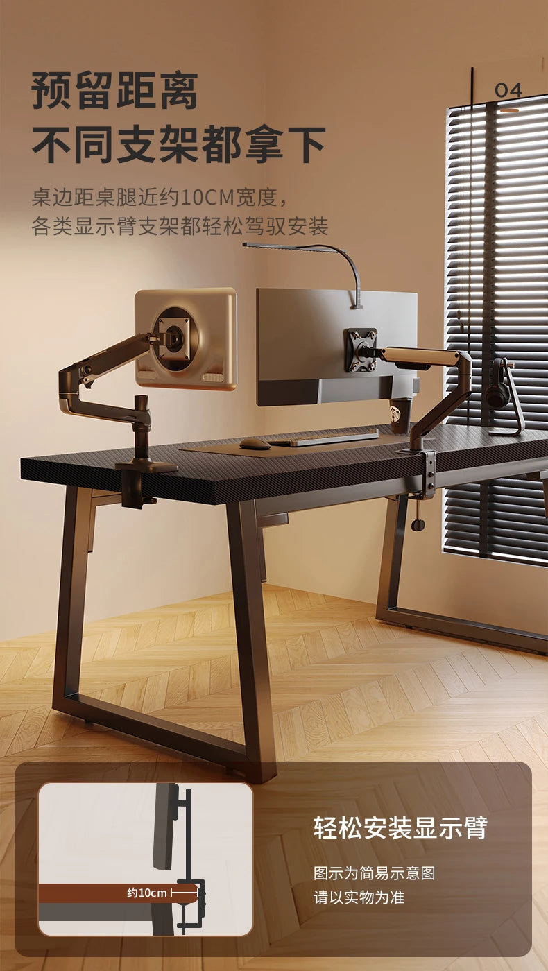 Carbon Fiber Gaming Skrivebord — Premium L-Shape 160 cm