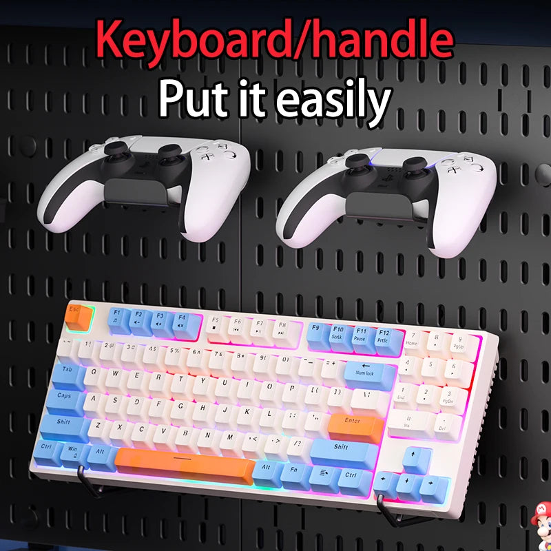 Desktop Pegboard Organizer — Headset Stand & Storage