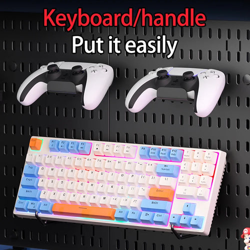 Desktop Pegboard Organizer — Headset Stand & Storage