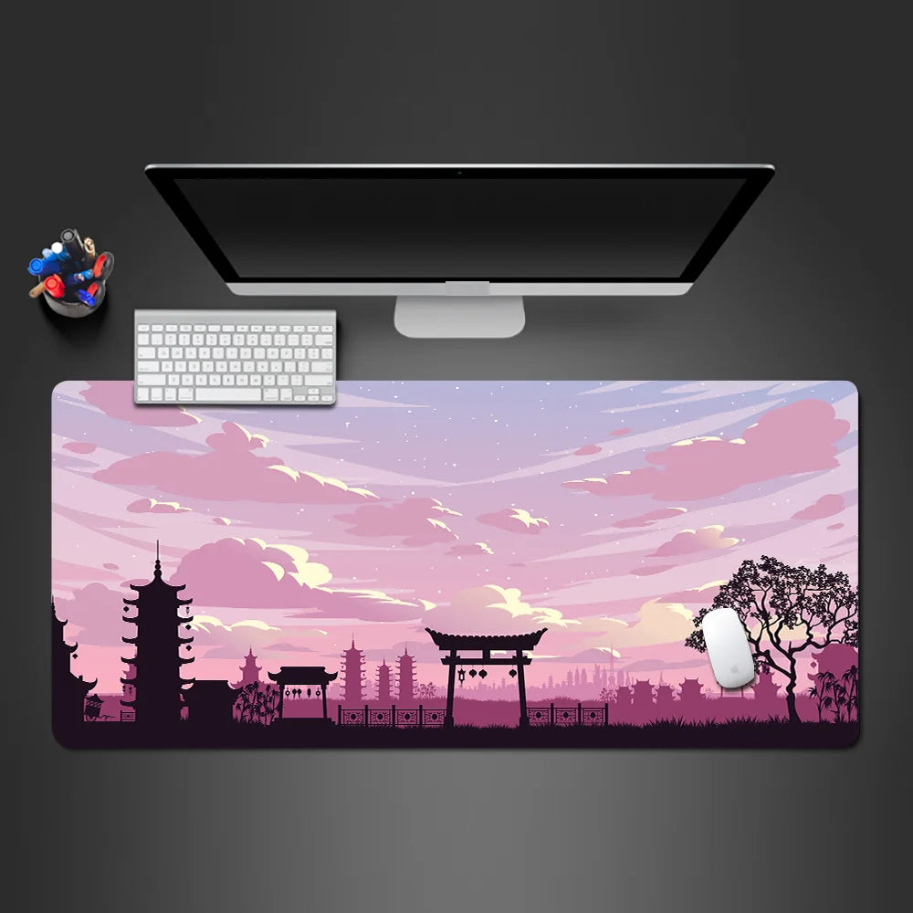 Sakura Desk Mat XL — Japanese Cherry Blossom Design