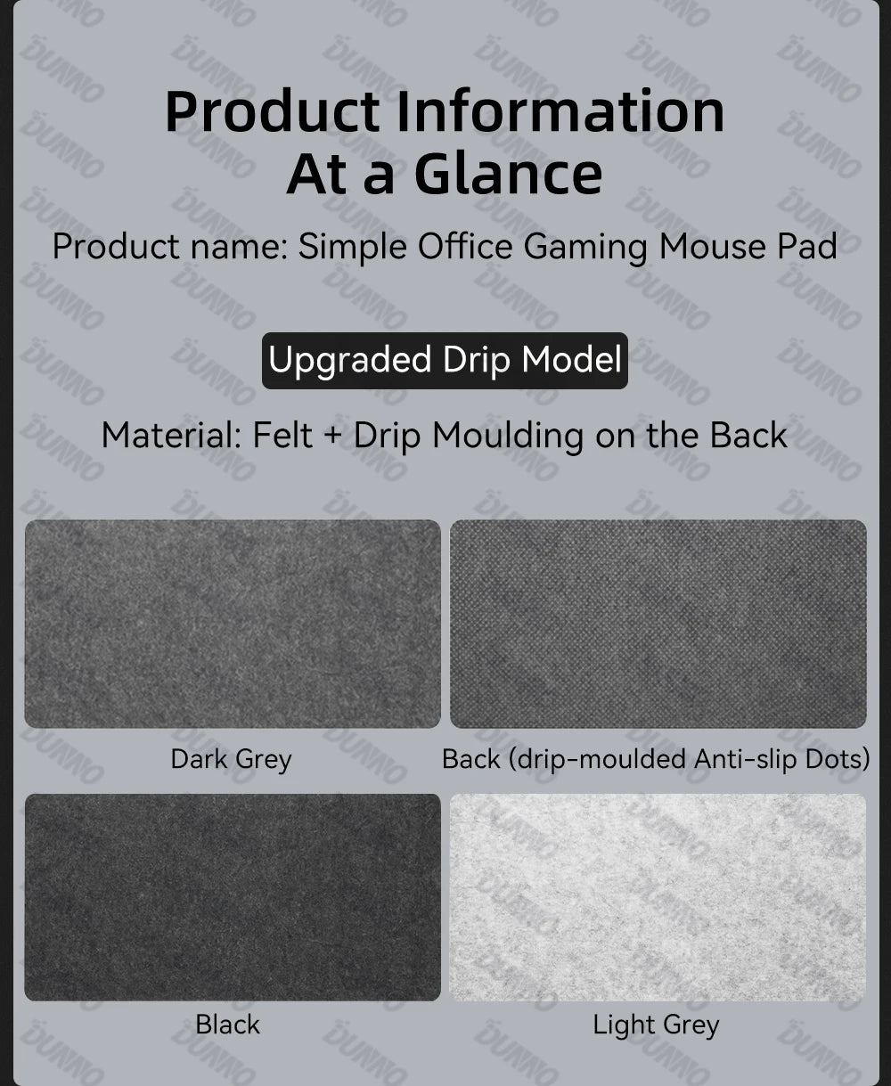 Uldfilt Desk Mat — Minimalistisk Kontor & Home Office