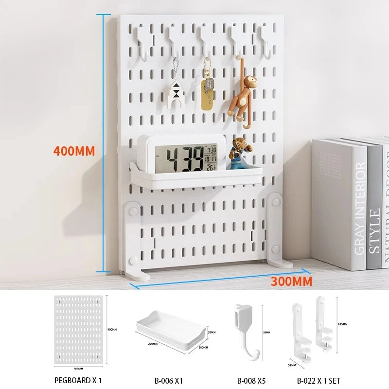 Desktop Pegboard Organizer — Headset Stand & Storage