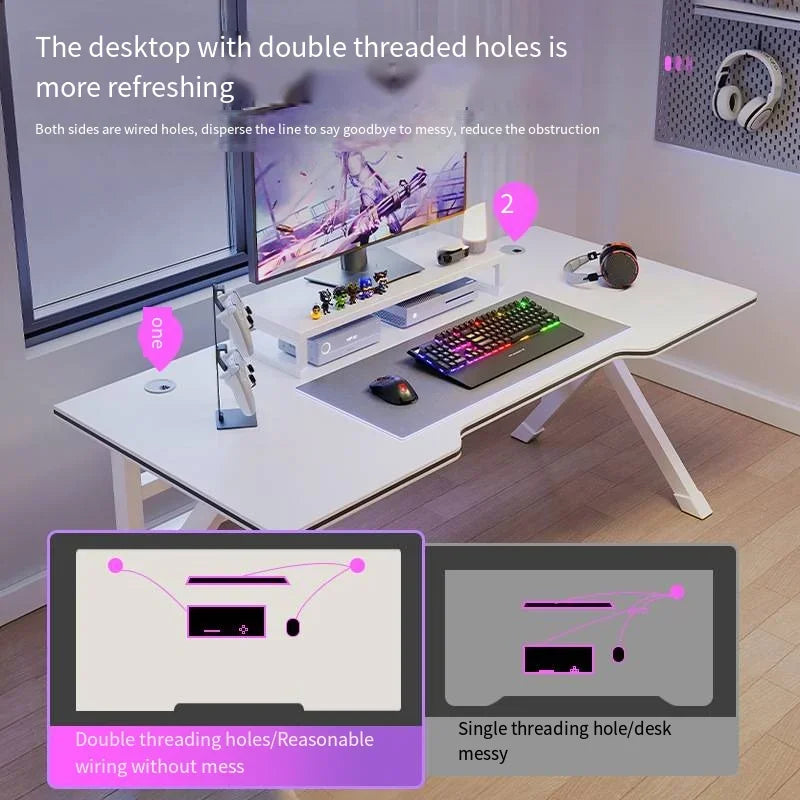 K-Shaped Gaming Desk — Ergonomic 140 cm L-Desk