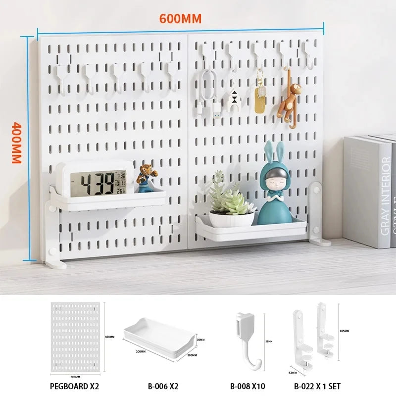 Desktop Pegboard Organizer — Headset Stand & Storage
