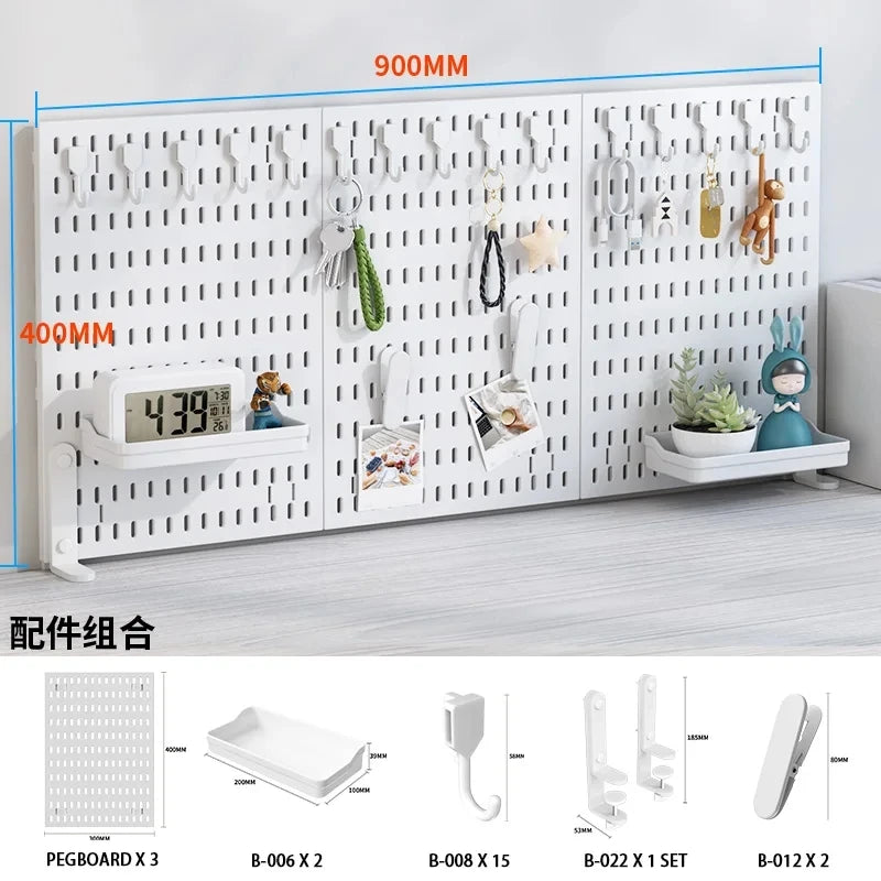 Desktop Pegboard Organizer — Headset Stand & Storage