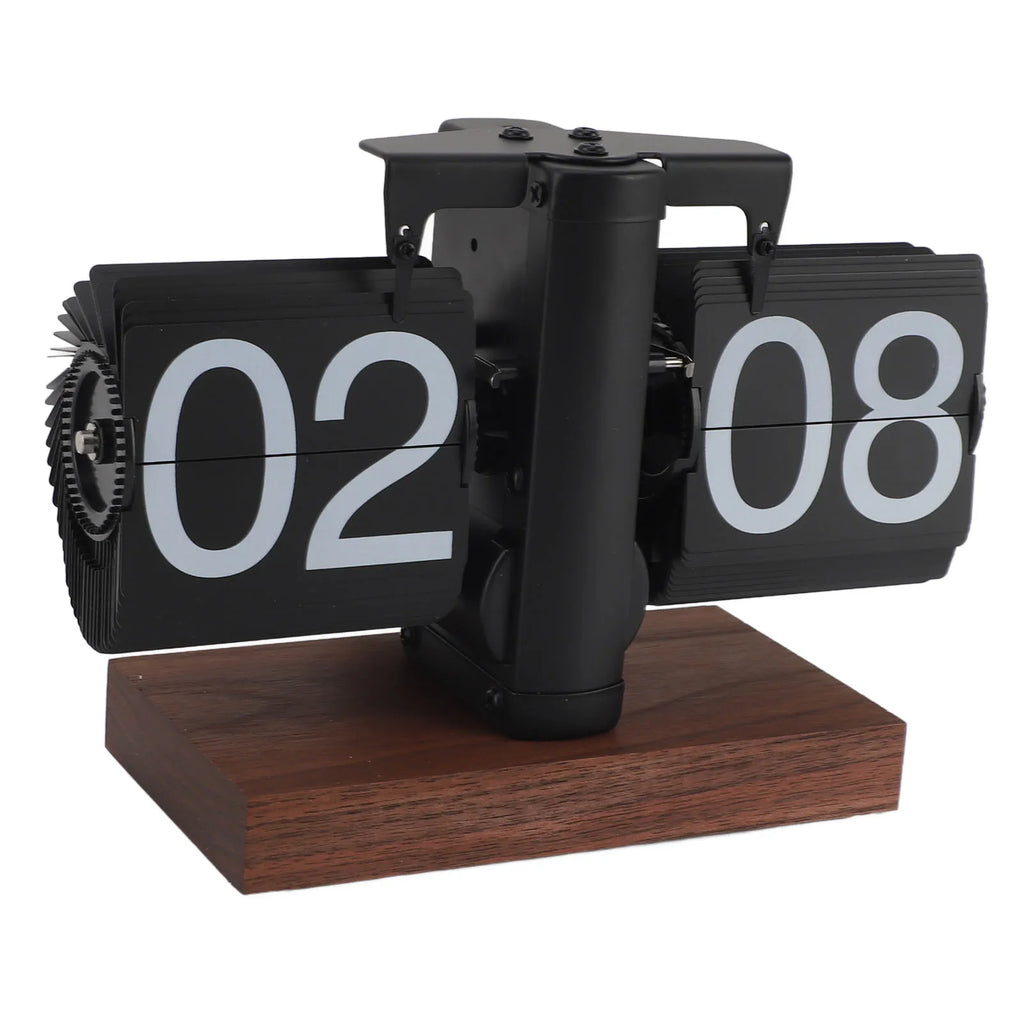 Vintage Rotary Desk Clock — Automatisk Flip Display