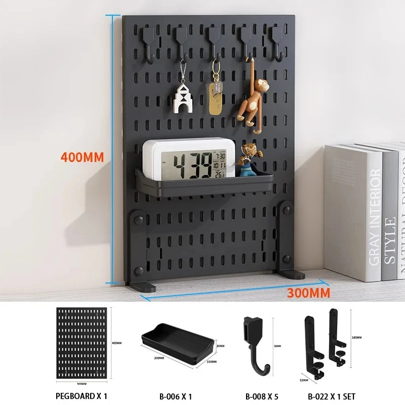 Desktop Pegboard Organizer — Headset Stand & Storage
