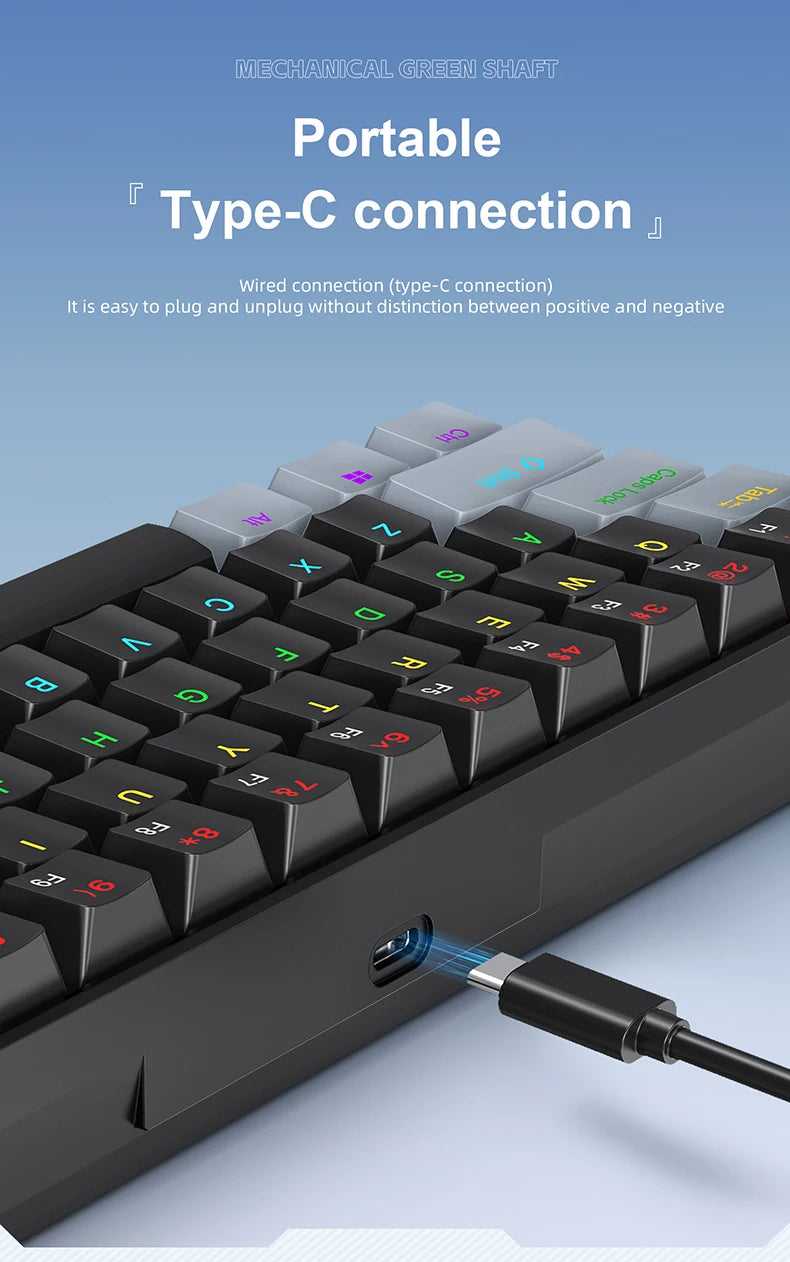 K61 60% Mekanisk Tastatur — RGB, Hot-Swap, 61 Taster