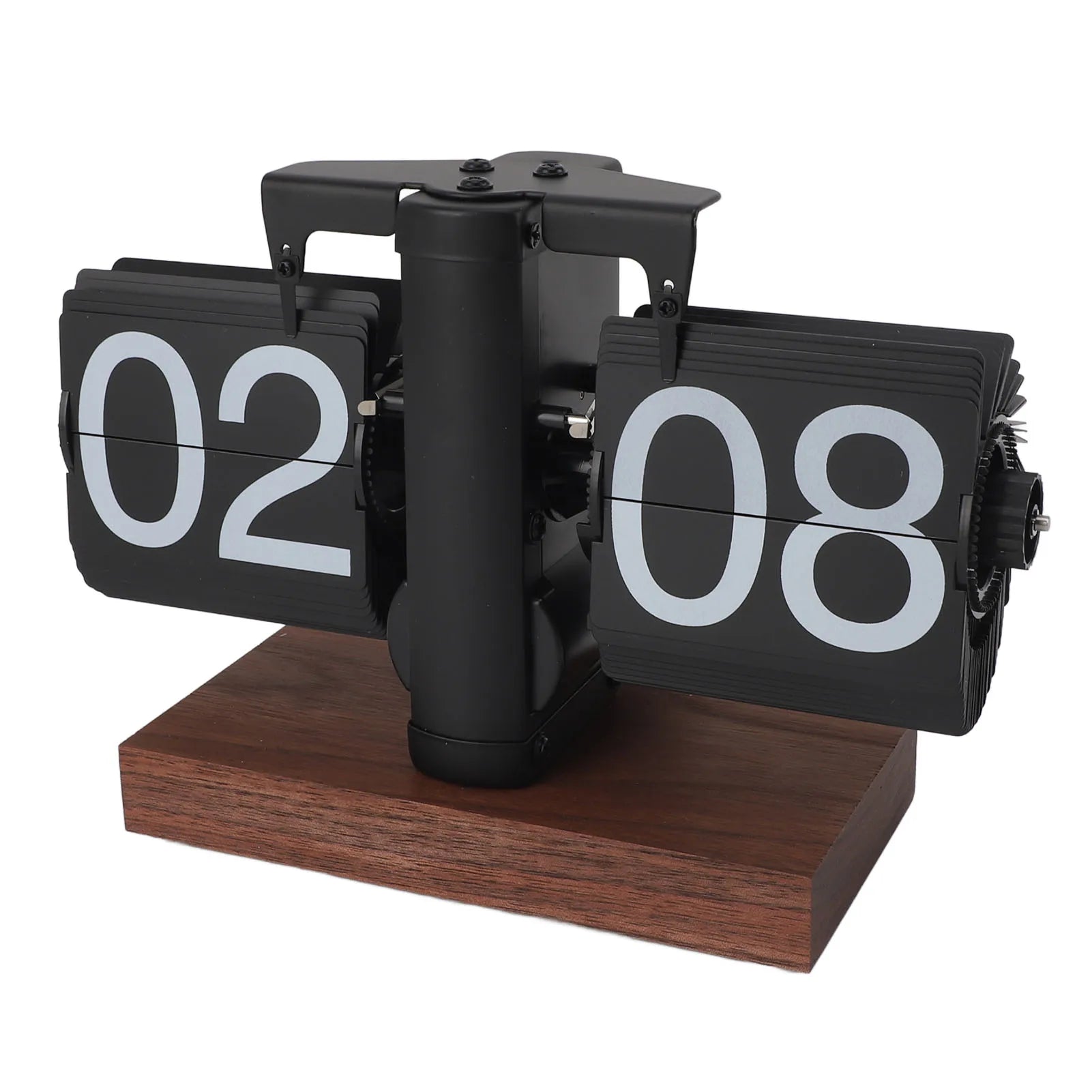 Vintage Rotary Desk Clock — Automatic Flip Display