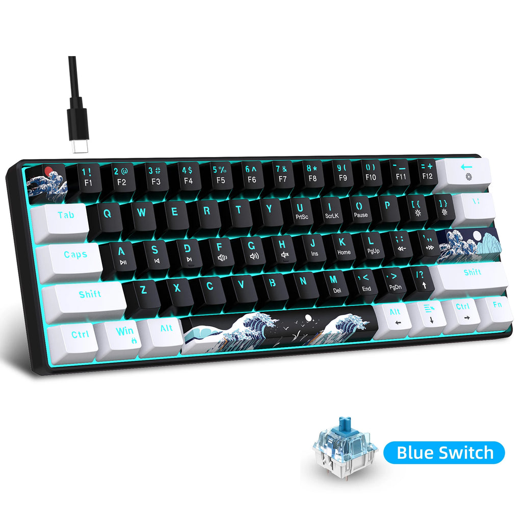 60% Mekanisk Gaming Tastatur — Blue Switches & RGB
