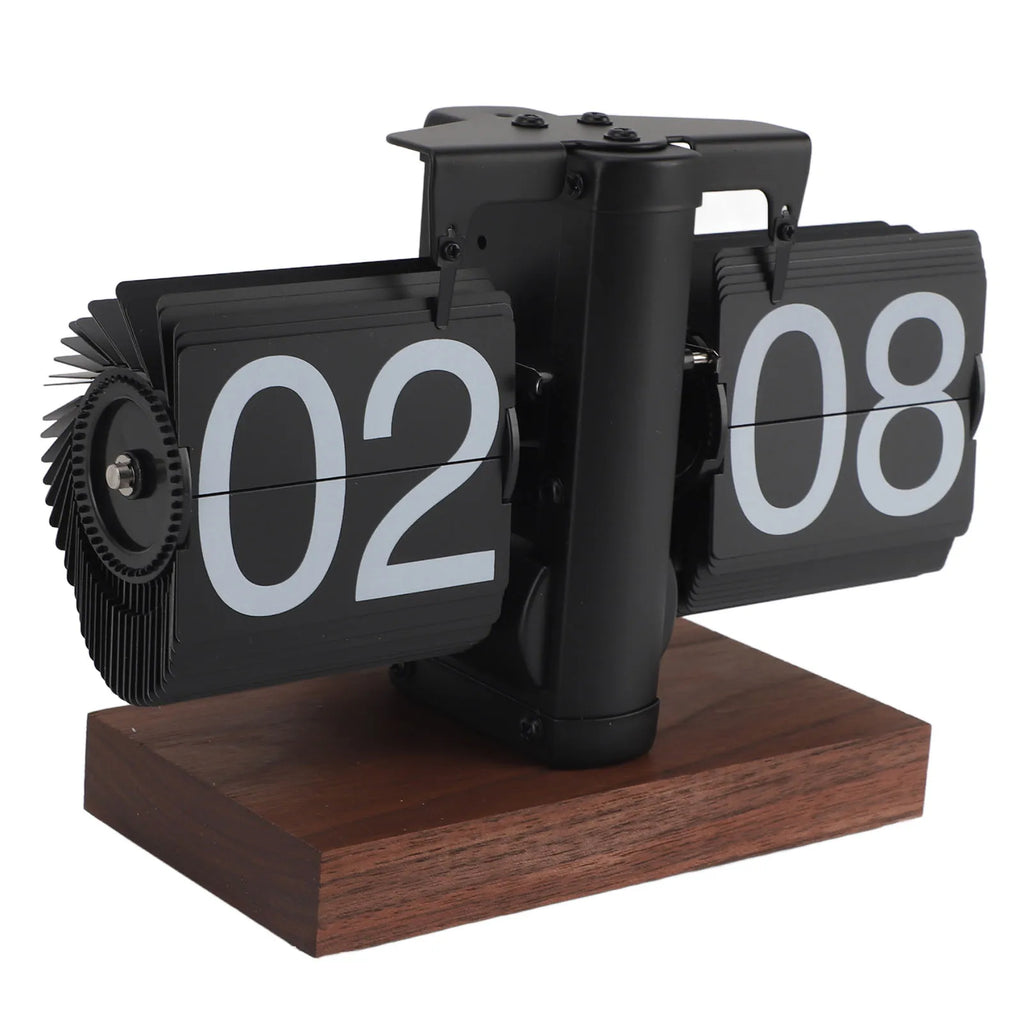 Vintage Rotary Desk Clock — Automatisk Flip Display