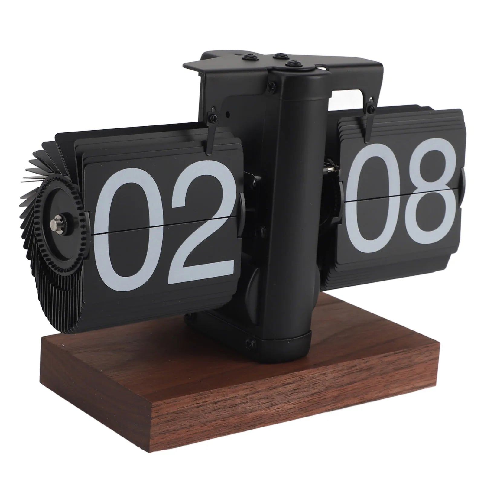 Vintage Rotary Desk Clock — Automatic Flip Display