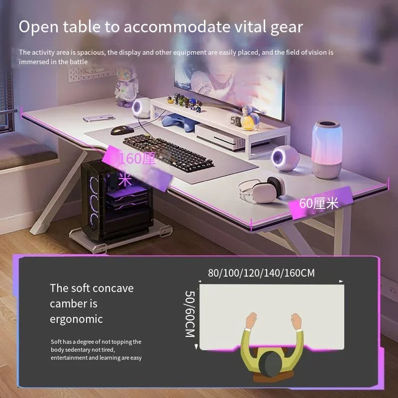 K-Shaped Gaming Desk — Ergonomic 140 cm L-Desk