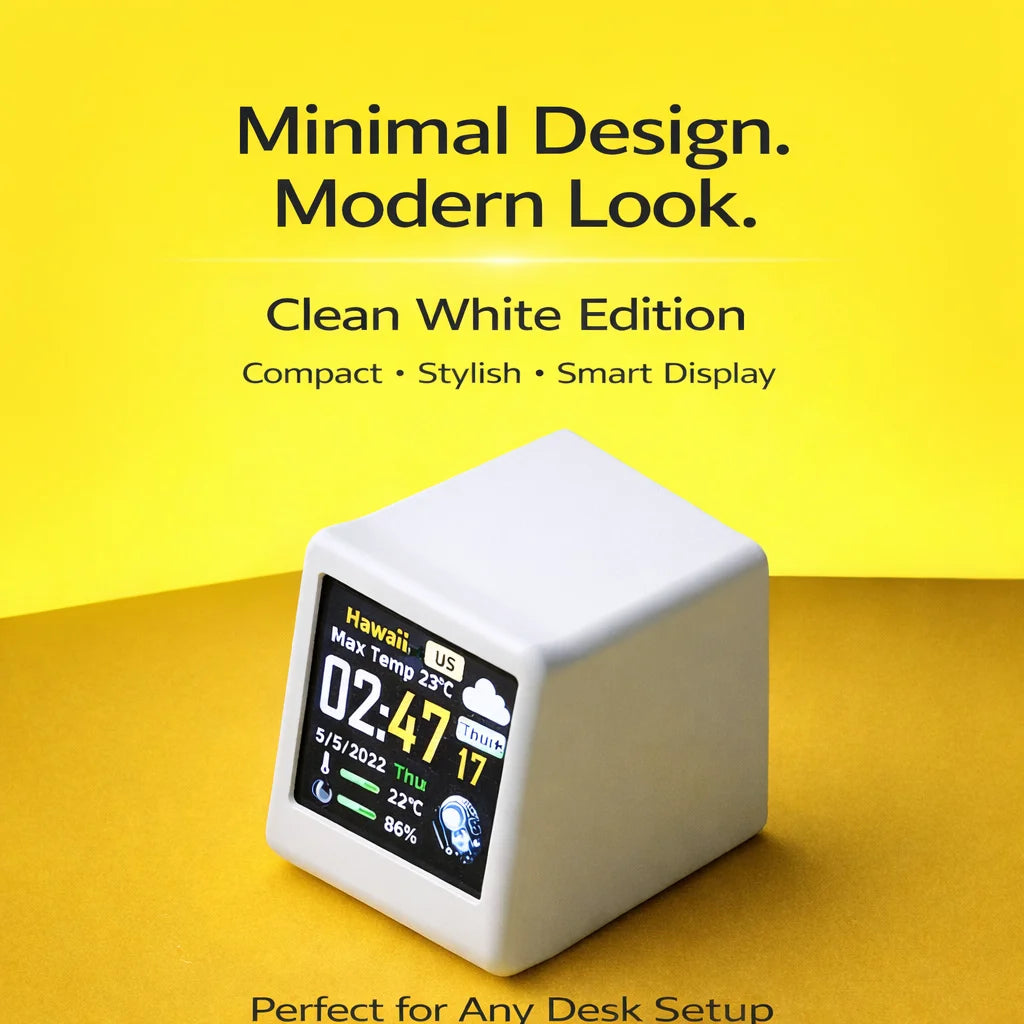 Smart WiFi Desk Display — Vejr, Krypto & Aktier