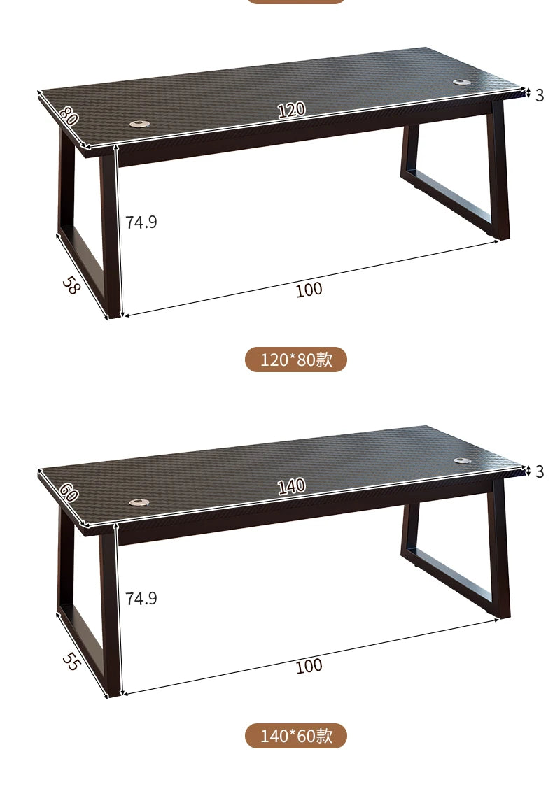 Carbon Fiber Gaming Skrivebord — Premium L-Shape 160 cm
