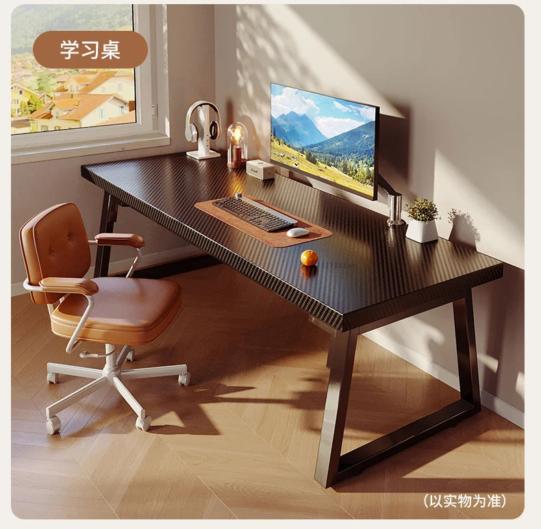 Carbon Fiber Gaming Skrivebord — Premium L-Shape 160 cm
