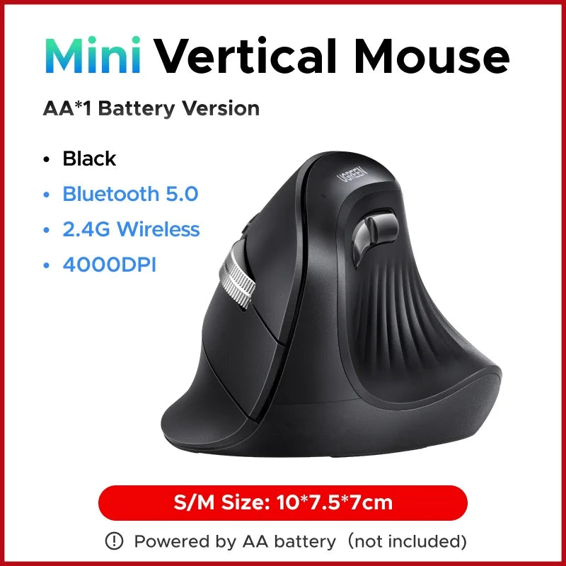 UGREEN Vertical Ergonomic Mouse — Bluetooth 5.0 & 2.4G