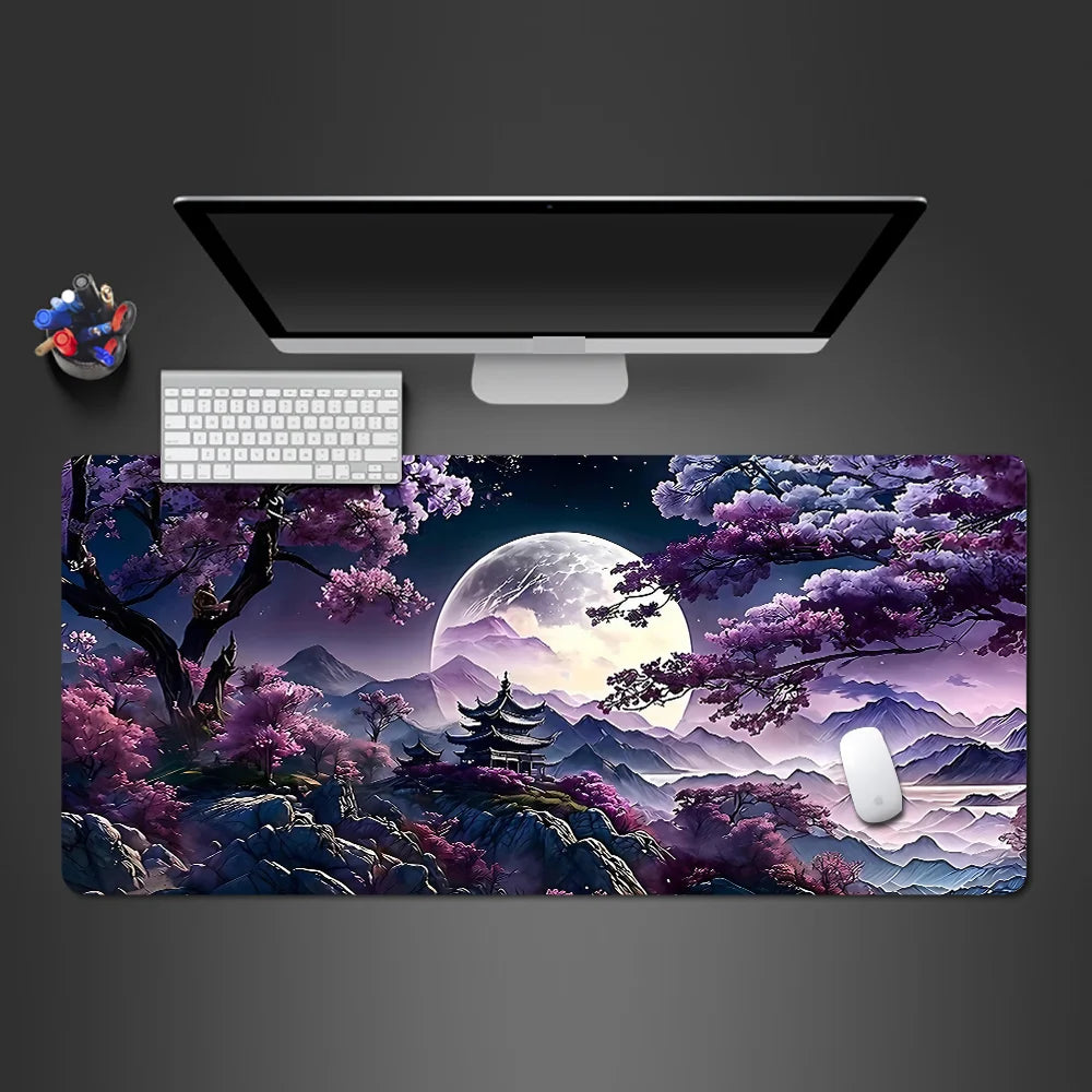 Sakura Desk Mat XL — Japanese Cherry Blossom Design
