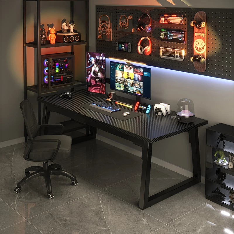 Carbon Fiber Gaming Skrivebord — Premium L-Shape 160 cm