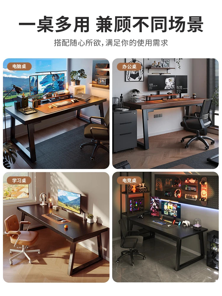 Carbon Fiber Gaming Desk — Premium 160 cm L-Shape