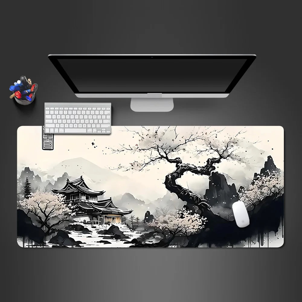 Sakura Desk Mat XL — Japanese Cherry Blossom Design