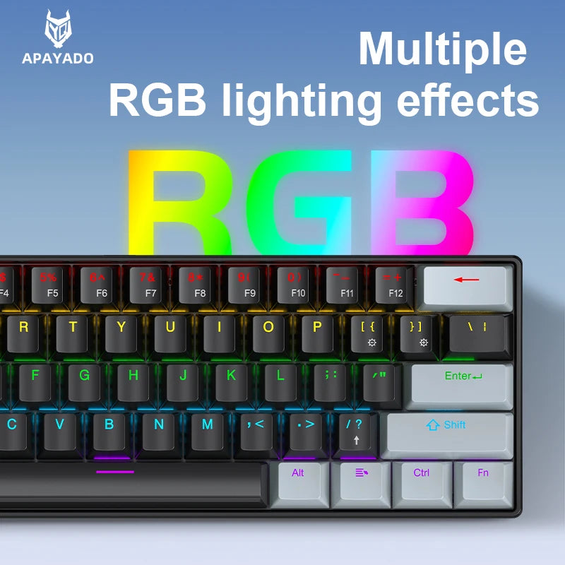 K61 60% Mekanisk Tastatur — RGB, Hot-Swap, 61 Taster