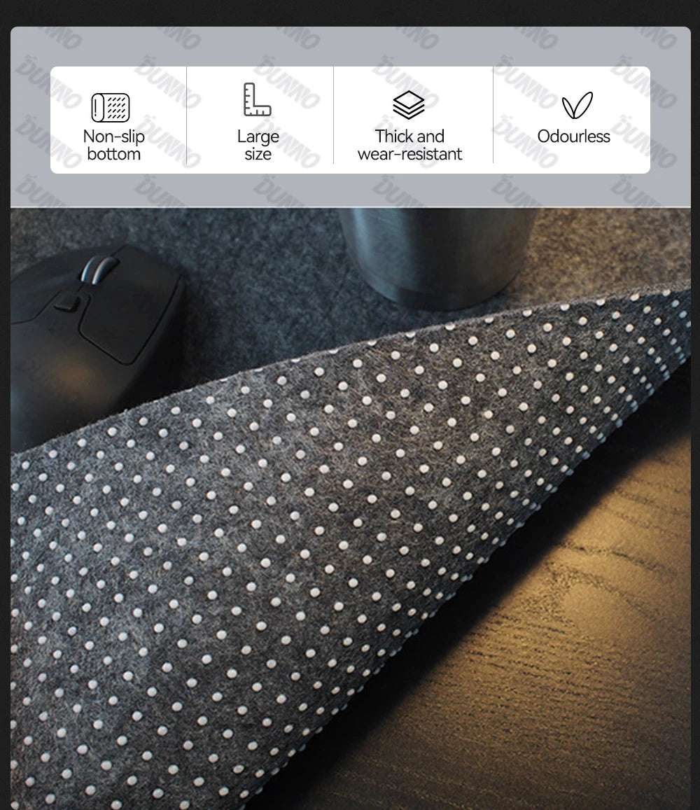 Uldfilt Desk Mat — Minimalistisk Kontor & Home Office