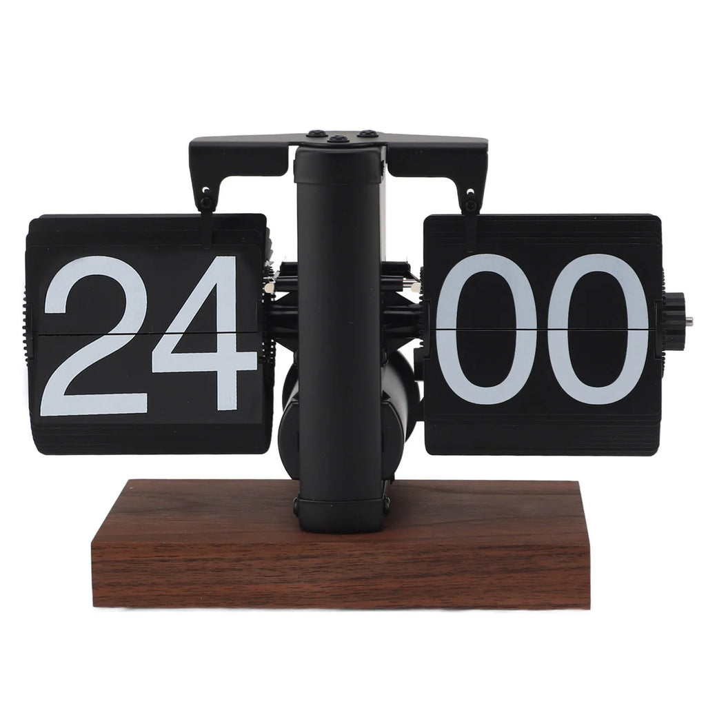 Vintage Rotary Desk Clock — Automatisk Flip Display
