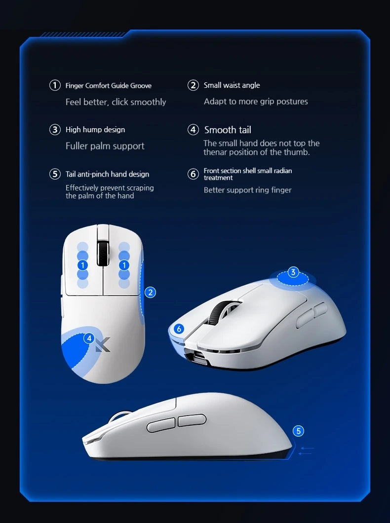 MCHOSE L7 Ultra+ Gaming Mus — PAW3950 Sensor, Trådløs