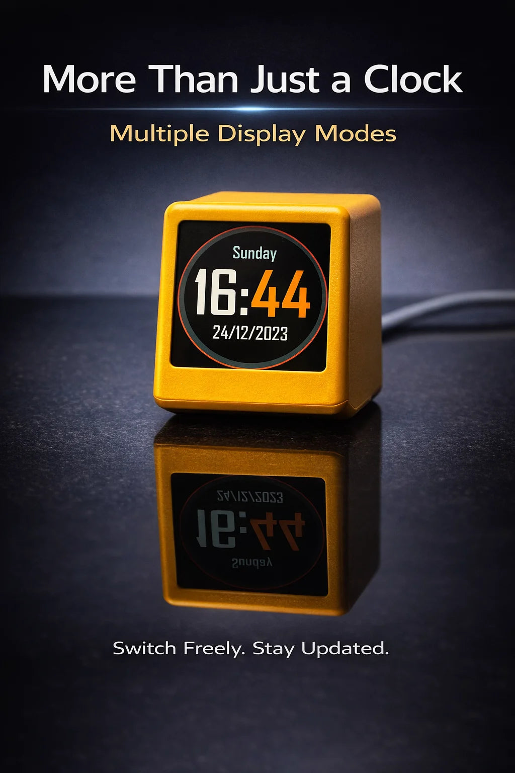 Smart WiFi Desk Display — Vejr, Krypto & Aktier