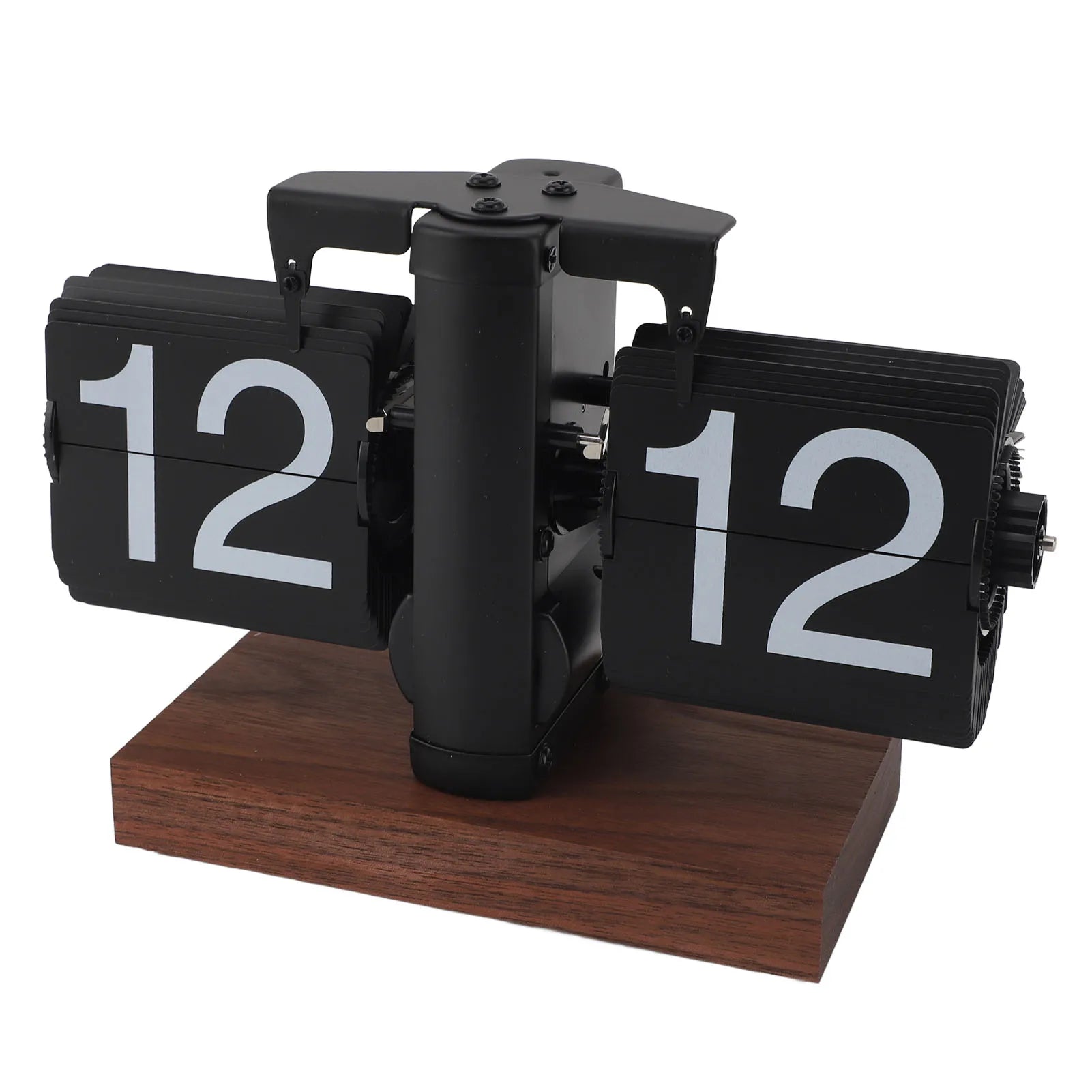 Vintage Rotary Desk Clock — Automatic Flip Display