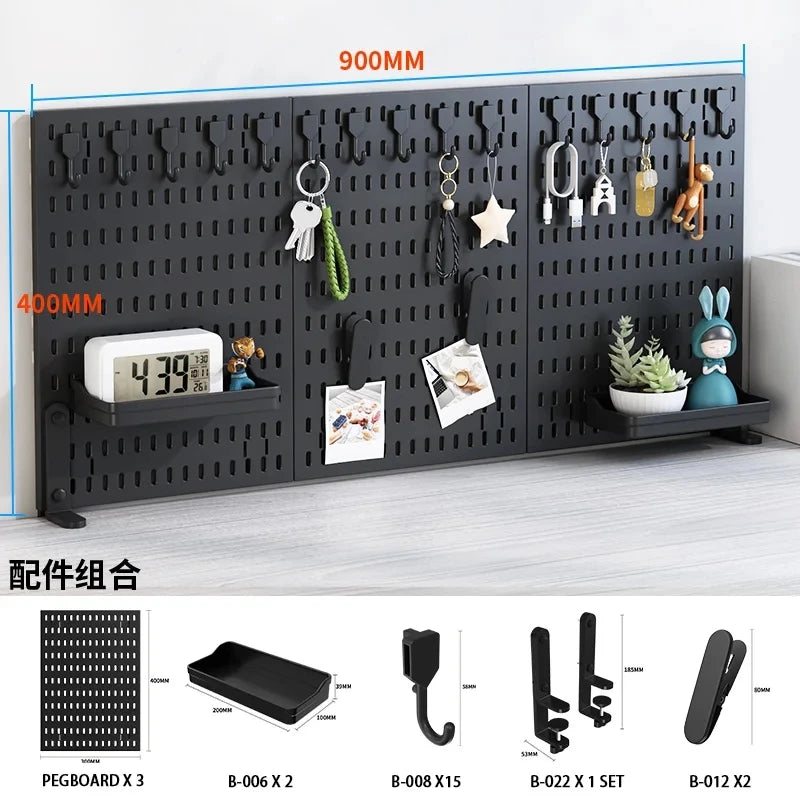 Desktop Pegboard Organizer — Headset Stand & Storage