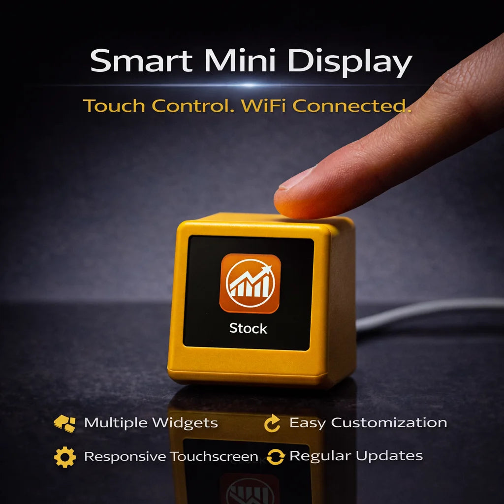 Smart WiFi Desk Display — Weather, Crypto & Stocks