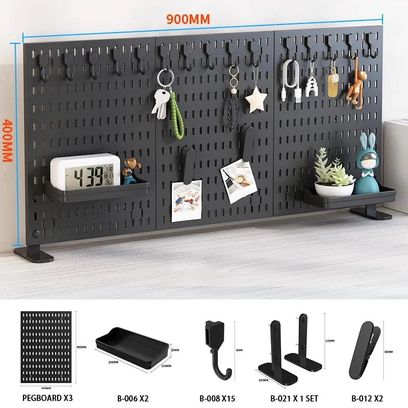Desktop Pegboard Organizer — Headset Stand & Storage