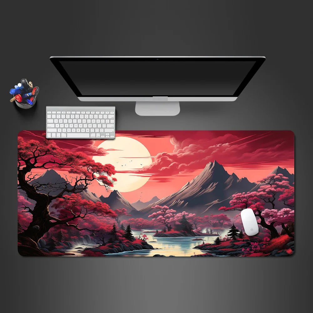 Sakura Desk Mat XL — Japanese Cherry Blossom Design